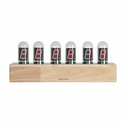 Digitální hodiny na dřevěném podstavci Karlsson Cathode