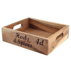 Dřevěná akáciová přenoska T&G Woodware Baroque Herbs & Spice