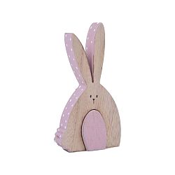 Dřevěná dekorace tvaru zajíčka Ego Dekor, 15 x 8 cm