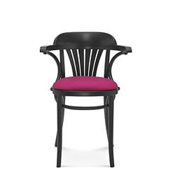 Dřevěná židle s růžovým polstrováním Fameg Mathias