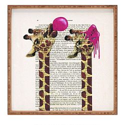 Dřevěný dekorativní servírovací tác Bubblegum, 40 x 40 cm