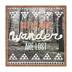 Dřevěný dekorativní servírovací tác Let's Wonder, 40 x 40 cm