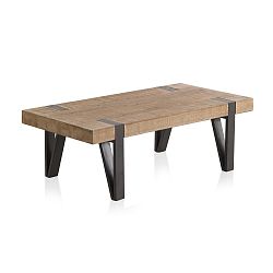 Dřevěný konferenční stolek s kovovými nohami Geese Pina, 120 x 60 cm