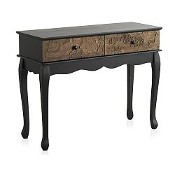 Dřevěný konzolový stolek se 2 zásuvkami Geese Fionne