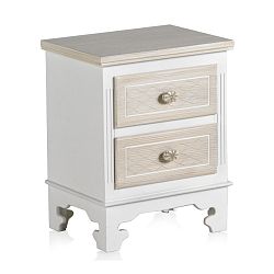 Dřevěný noční stolek s 2 zásuvkami Geese Ethel, výška 50 cm