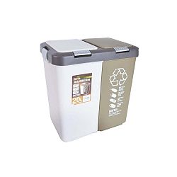 Dvojitý odpadkový koš na tříděný odpad Orion Duo Dust, 20 l
