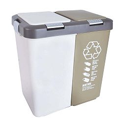 Dvojitý odpadkový koš na tříděný odpad Orion Duo Dust, 40 l
