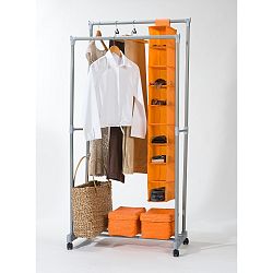 Dvojitý stojan na oblečení s poličkou na boty Compactor Firmin