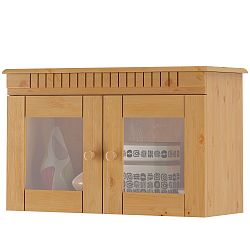 Dvoudveřová nástěnná vitrína z borovicového dřeva Støraa Candice