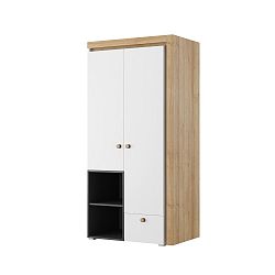 Dvoudveřová šatní skříň se šupíkem Szynaka Meble Riva