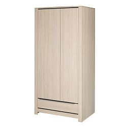 Dvoudveřová šatní skříň ve dřevěném dekoru se zásuvkou Szynaka Meble Monez