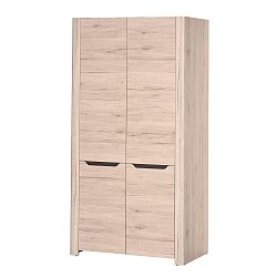 Dvoudveřová šatní skříň ve dřevěném dekoru Szynaka Meble Desjo