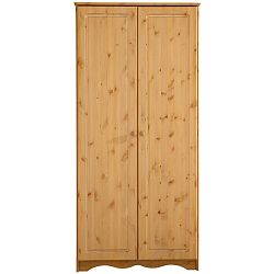 Dvoudveřová šatní skříň z masivního borovicového dřeva Støraa Amanda