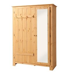 Dvoudveřová šatní skříň z masivního borovicového dřeva Støraa  Bart