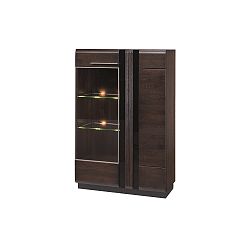 Dvoudveřová vitrína Szynaka Meble Porti Dark Chocolate