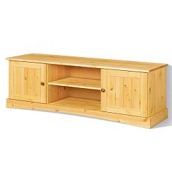 Dvoudveřový TV stolek z masivního borovicového dřeva Støraa Yvonne