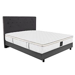 Dvoulůžková postel s čelem a matrací Palaces de France Majeste Dotty, 200 x 180 cm