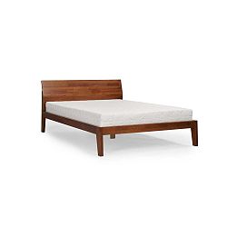 Dvoulůžková postel z masivního borovicového dřeva SKANDICA Agava Dark, 160 x 200 cm