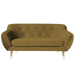 Dvoumístná pohovka ve zlaté barvě Mazzini Sofas Amelie