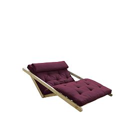 Dvoumístná variabilní lenoška Karup Design Figo Natural Clear/Bordeaux