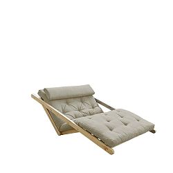 Dvoumístná variabilní lenoška Karup Design Figo Natural Clear/Linen Beige