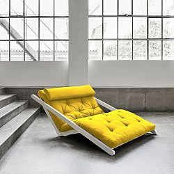 Dvoumístná variabilní lenoška Karup Figo White/Amarillo