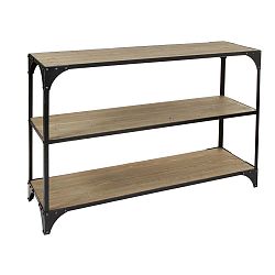 Dvoupatrový regál z kovu a jedlového dřeva Santiago Pons Metal