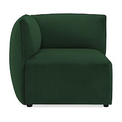 Emeraldově zelený levý rohový modul pohovky Vivonita Velvet Cube