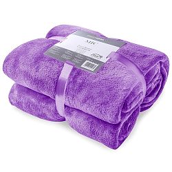 Fialová deka z mikrovlákna DecoKing Mic Nina, 200 x 220 cm