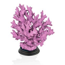 Fialová dekorativní soška korálu The Mia Coral, 25 x 23 cm