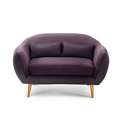 Fialová dvoumístná pohovka Scandi by Stella Cadente Maison Meteore