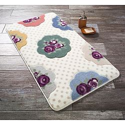 Fialová předložka do koupelny Confetti Bathmats Bundle, 80 x 140 cm