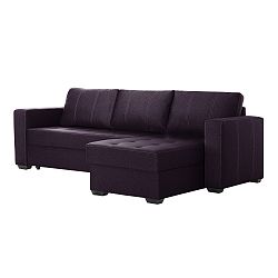 Fialová rohová rozkládací pohovka s úložným prostorem Interieur De Famille Paris Succès, pravý roh