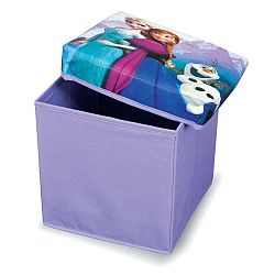 Fialová taburetka na hračky Domopak Frozen, 30 x 30 cm