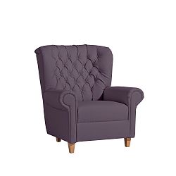 Fialové křeslo Max Winzer Recliner Vicky Leather Violet