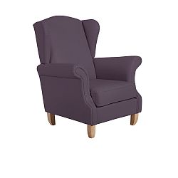 Fialové křeslo ušák Max Winzer Verita Leather Violet