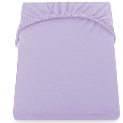 Fialové prostěradlo DecoKing Amber Collection, 80-90 x 200 cm
