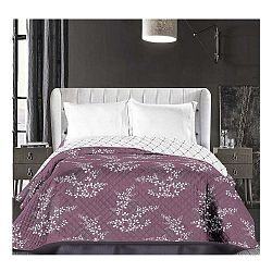 Fialovo-bílý oboustranný přehoz z mikrovlákna DecoKing Hypnosis Callia, 220 x 240 cm