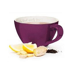 Fialový keramický hrnek Sagaform I Love My Tea, 0,7 l