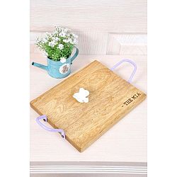 Fialový malý servírovací tác s prkénkem The Mia Sign