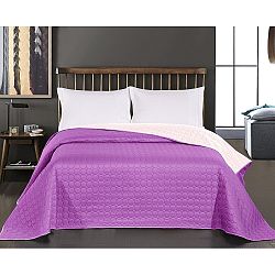 Fialový oboustranný přehoz z mikrovlákna DecoKing Salice Purple, 220 x 240 cm