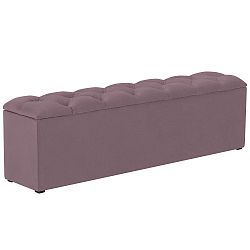 Fialový otoman k posteli s úložným prostorem Kooko Home Manna, 47 x 140 cm