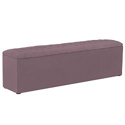 Fialový otoman s úložným prostorem Windsor & Co Sofas Nova, 140 x 47 cm