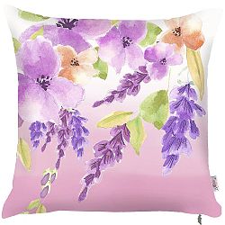 Fialový povlak na polštář Apolena Field Flowers, 43 x 43 cm