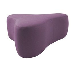 Fialový puf Softline Chat Felt Melange Levander, délka 90 cm