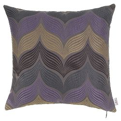 Fialový žakárový povlak na polštář Apolena Augusta, 43 x 43 cm