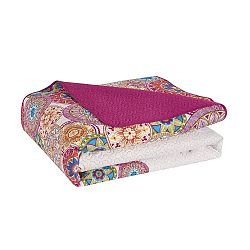 Fuchsiový oboustranný přehoz z mikrovlákna DecoKing Bibi, 240 x 260 cm