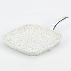 Grilovací pánev s nerezovou rukojetí Bisetti Stonewhite, 28 x 28 cm