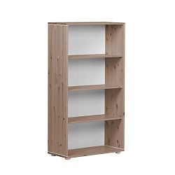 Hnědá dětská knihovna z borovicového dřeva Flexa Classic, výška 133 cm