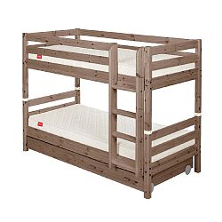 Hnědá dětská palanda z borovicového dřeva se zásuvkou Flexa Classic, 90 x 200 cm